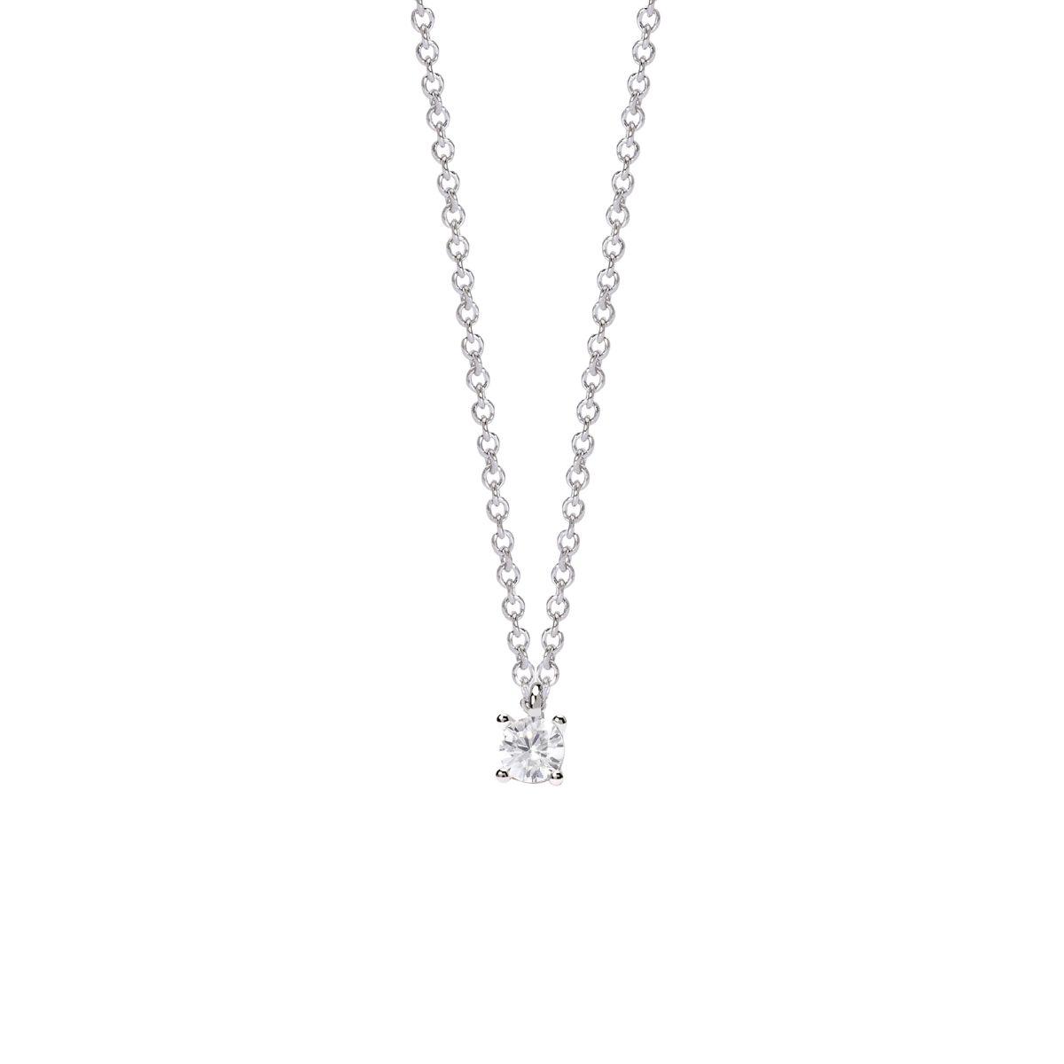 SILVER AND CULTIVATED DIAMOND PENDANT 0.17CT FVS 553803