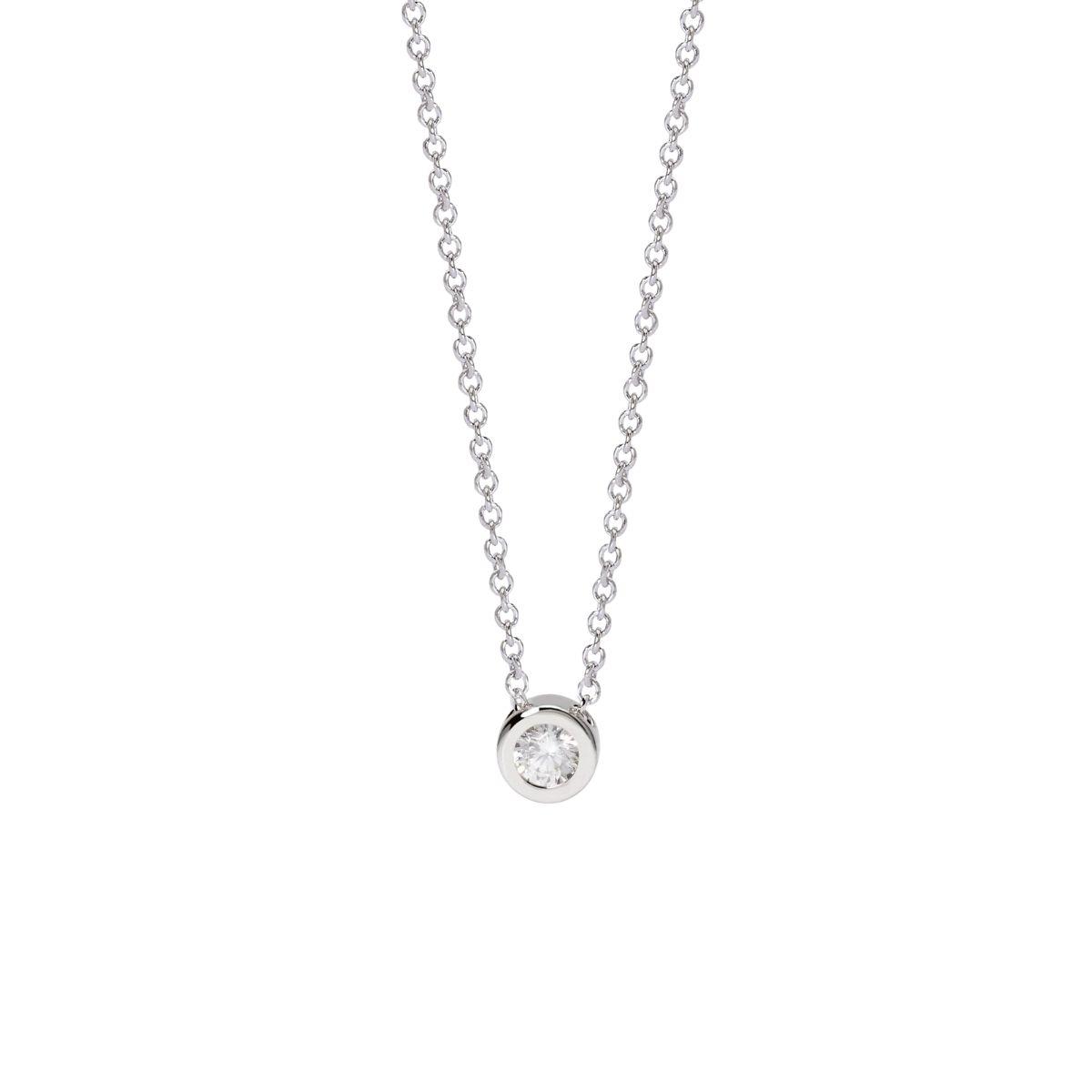 SILVER AND CULTIVATED DIAMOND PENDANT 0.14CT FVS 553806