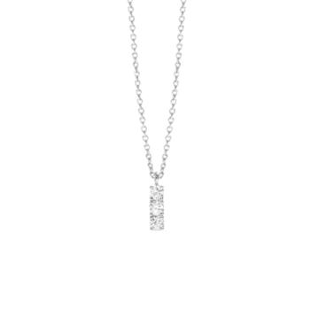Silver pendant with three lab-grown diamonds by Mabina Gioielli