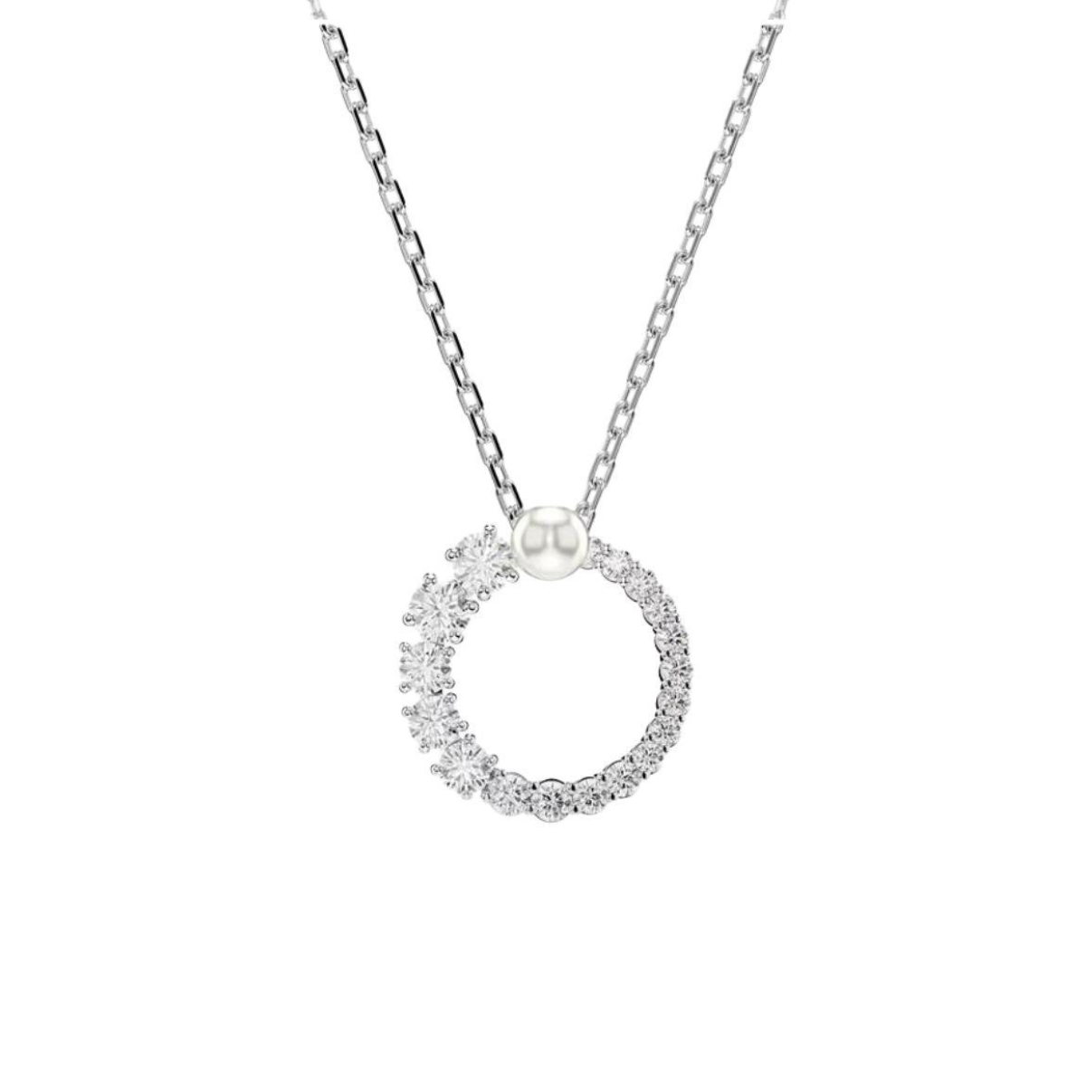 SWAROVSKI MATRIX PENDANT RHODIUM PLATED AND CRYSTAL PEARL 5688751