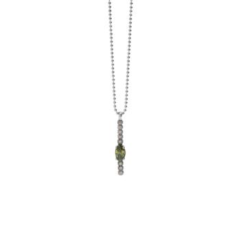 SUNFIELD PENDANT IN OXTED SILVER AND CAVA AND GREEN PERIDOT ZIRCONIAS CL065573