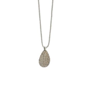colgante sunfield en forma de gota de plata y circonitas tono cava 