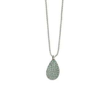 Penjoll sunfield emmeline en forma de gota de plata envellida i circonites verd mint