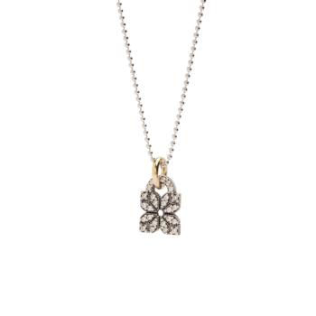 colgante sunfield de plata envejecida y circonitas blanco perla 