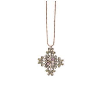 penjoll sunfield de plata i pedres en tons rosat