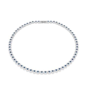 SWAROVSKI ANGELIC NECKLACE WITH RHODIUM PLATING AND WHITE AND BLUE CRYSTALS 5733402