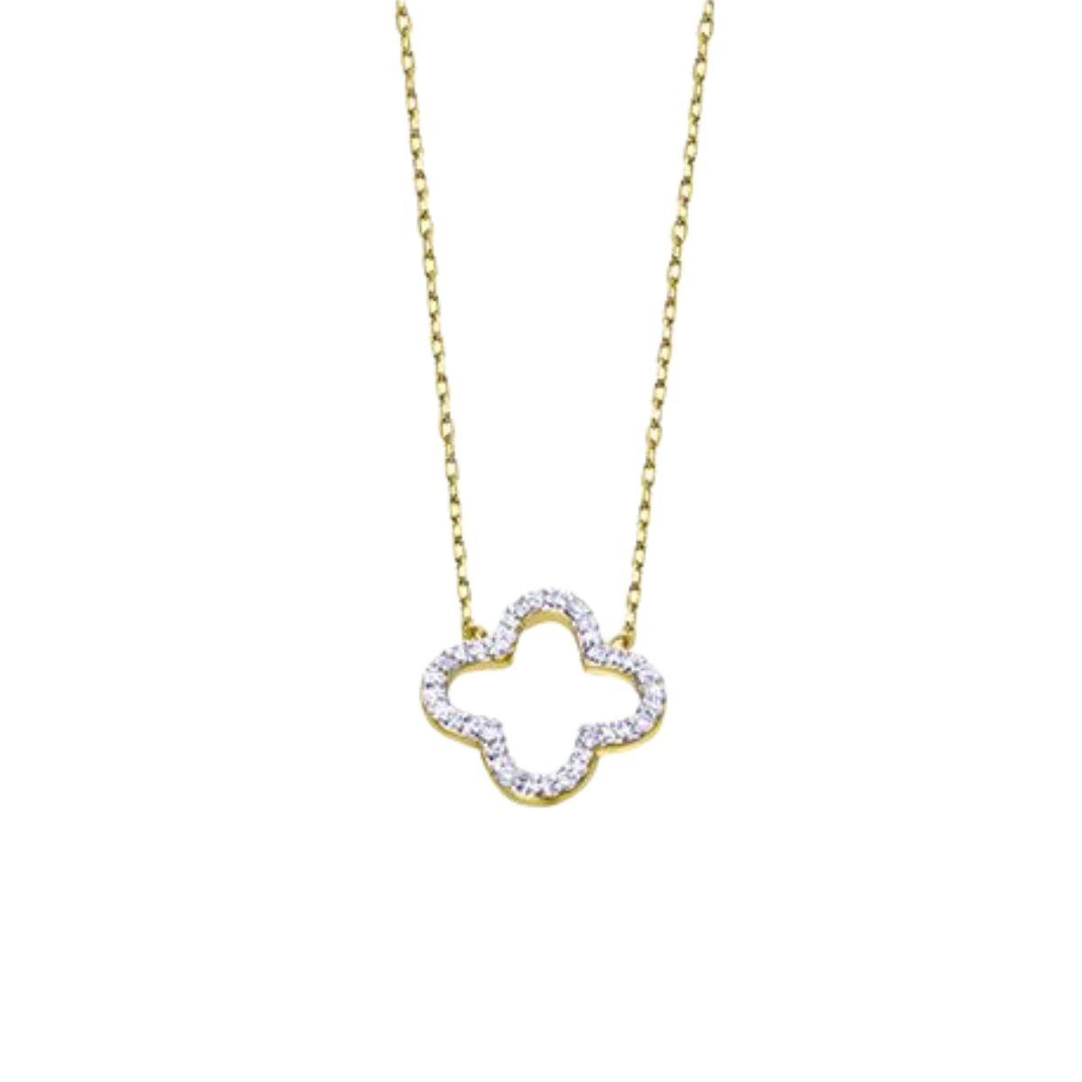 COLLAR LECARRÉ DE ORO AMARILLO Y DIAMANTES PES TOTAL 0.056CT HSI GD173OA.00