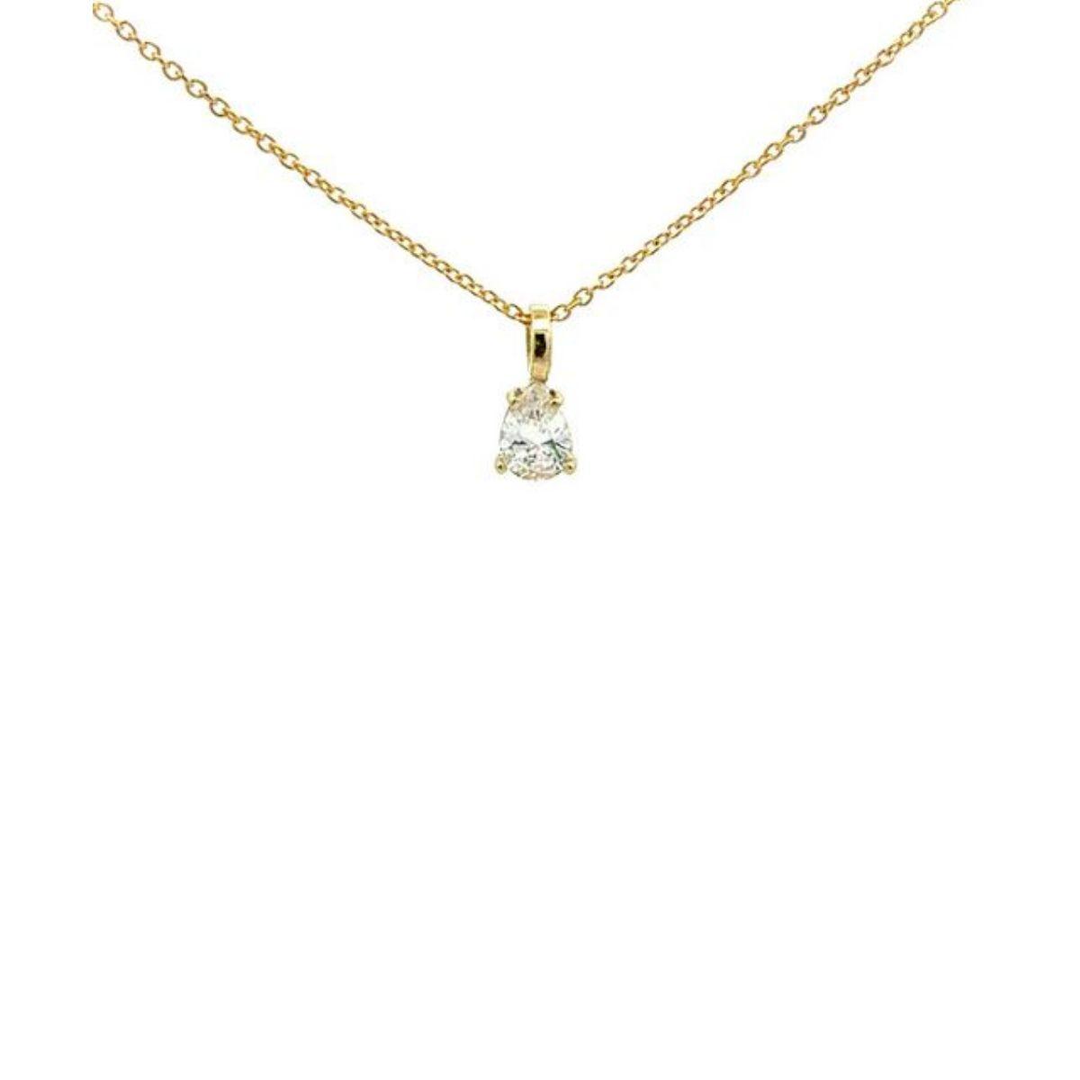 COLGANTE LOMIKO DE ORO AMARILLO 9K Y DIAMANTE CULTIVADO 0,39CT KCO0020A