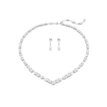 CONJUNTO SWAROVSKI MESMERA DE COLLAR Y PENDIENTES CON BAÑO DE RODIO Y CRISTALES 5674306