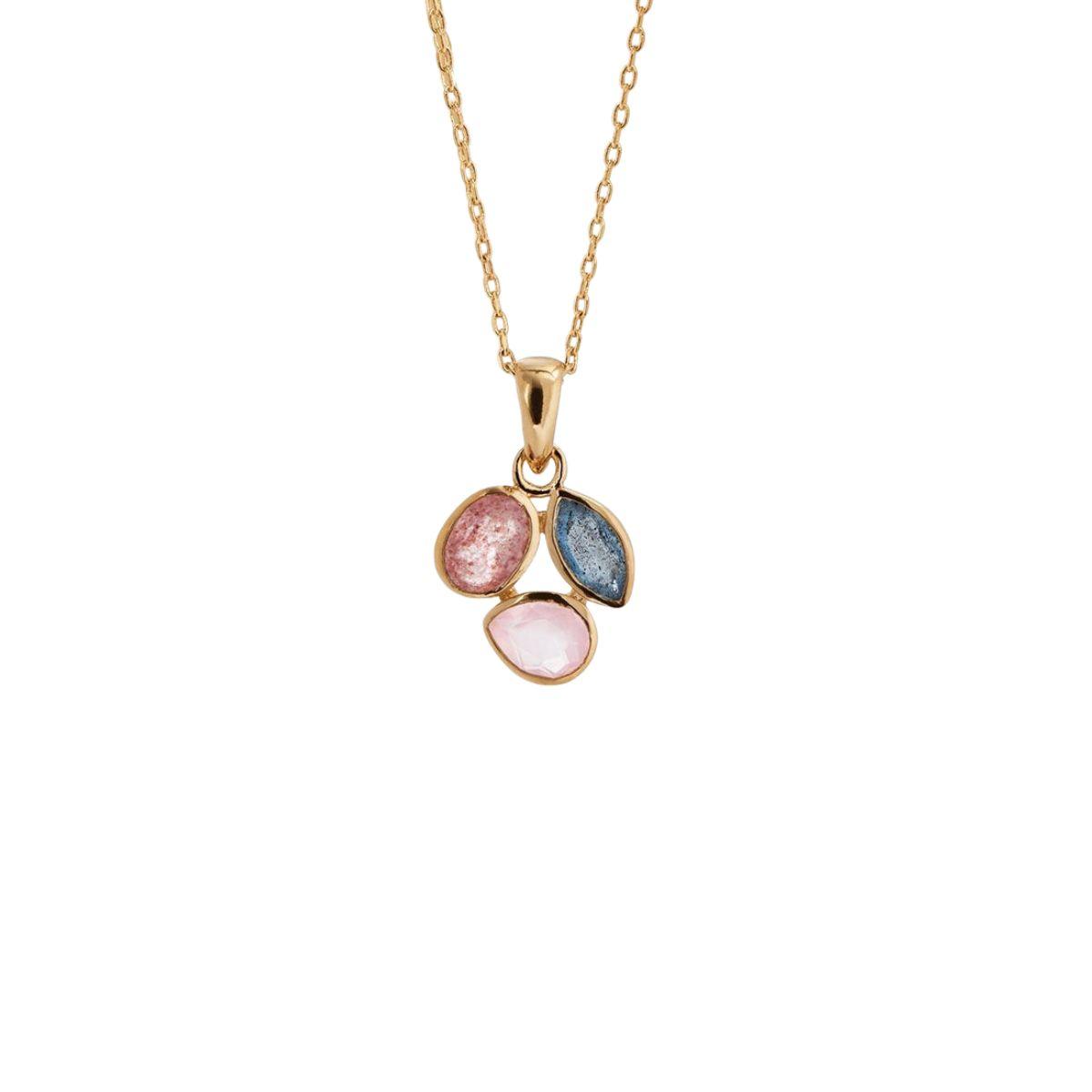 VIDAL & VIDAL PENDANT GOLD PLATED AND NATURAL STONES IN SUBTLE TONES X4797240