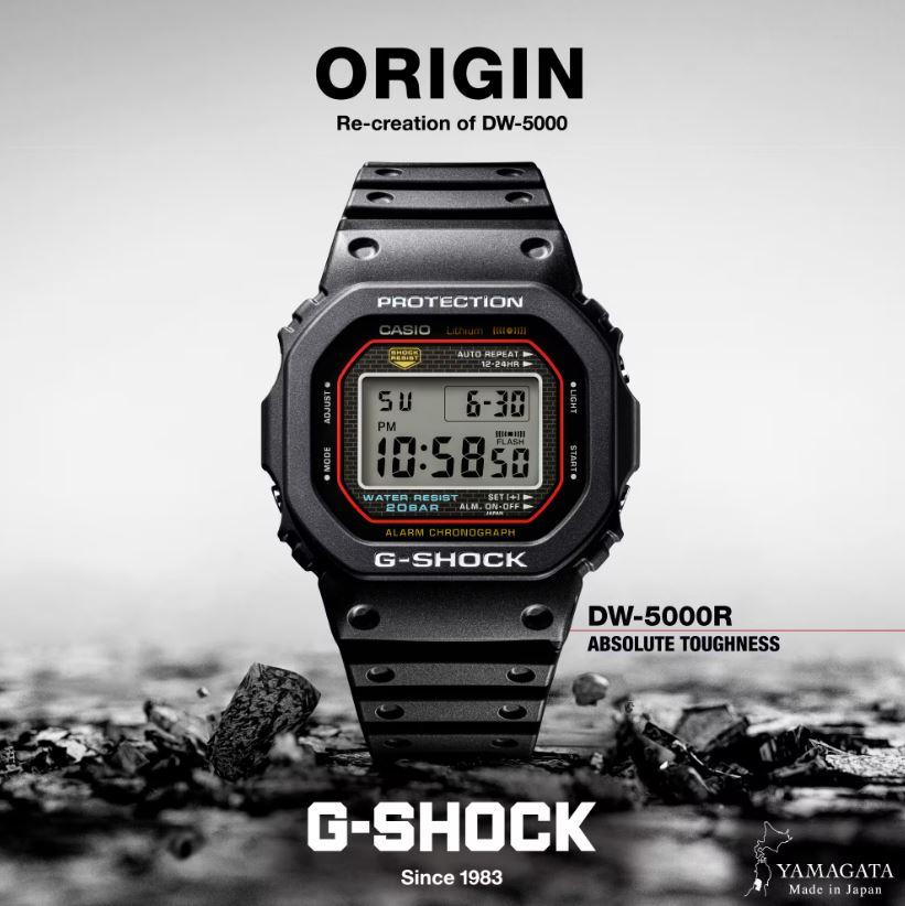 Reloj Casio DW-5000R-1AER, homenaje al G-shock original