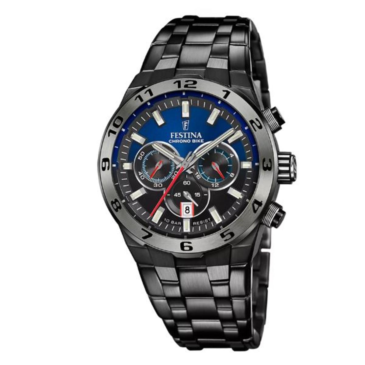 RELLOTGE SPECIAL EDITIONS AMB ESFERA BLAVA I CORRETJA D'ACER INOXIDABLE EN COLOR NEGRE