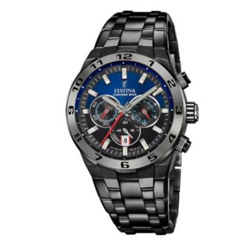 RELOJ SPECIAL EDITIONS FESTINA, CON ESFERA AZUL Y CORREA DE ACERO INOXIDABLE NEGRA