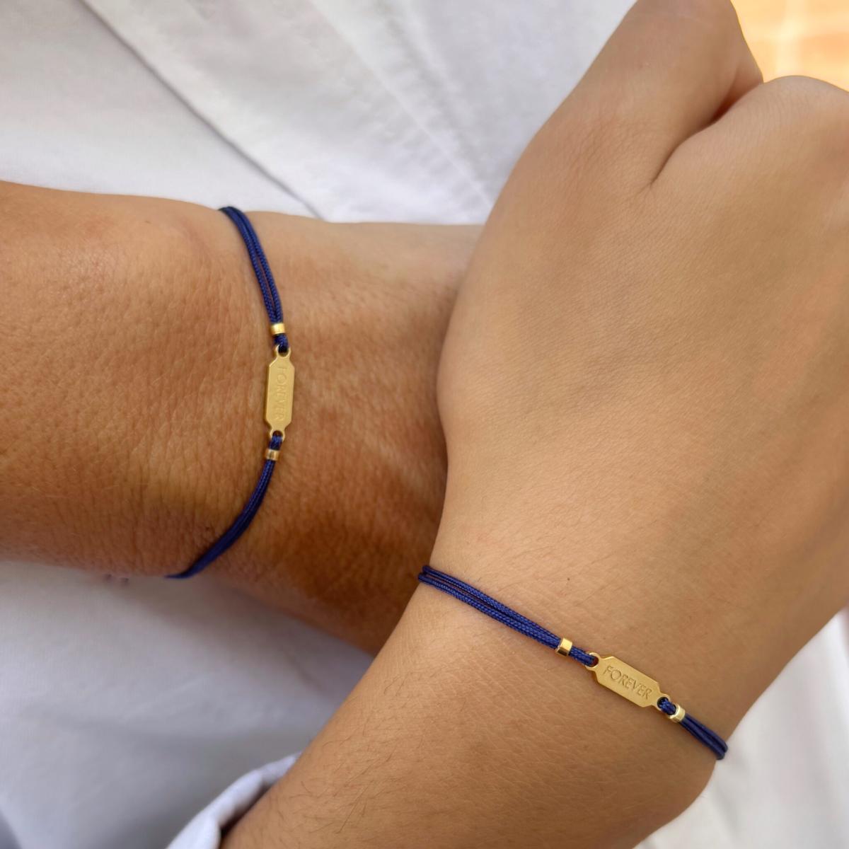 PACK PULSERAS TIQÜE BARCELONA CON PLACA DE PLATA BAÑADA EN ORO 