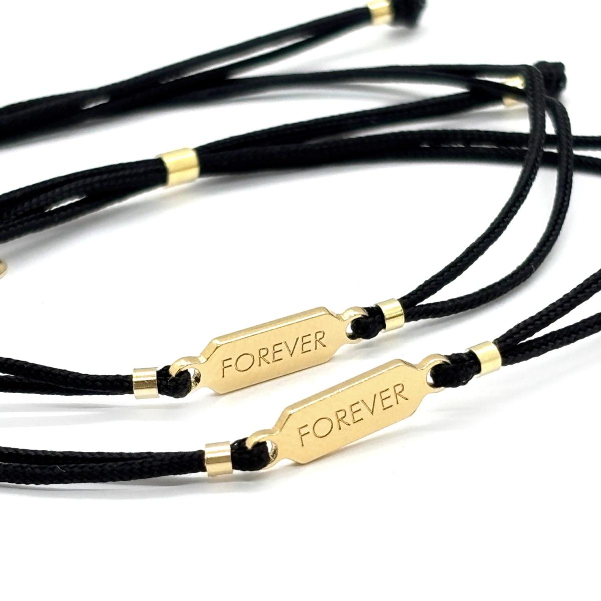 PACK PULSERAS TIQÜE BARCELONA CON PLACA DE PLATA BAÑADA EN ORO 