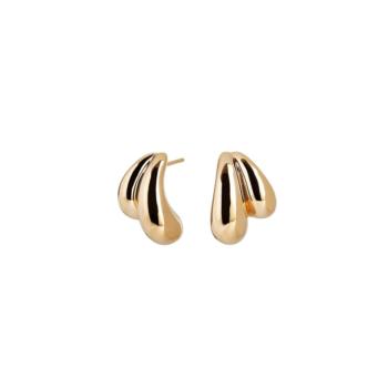 Vidal y Vidal Big Drop Earrings, 18K Gold Plated, G3866