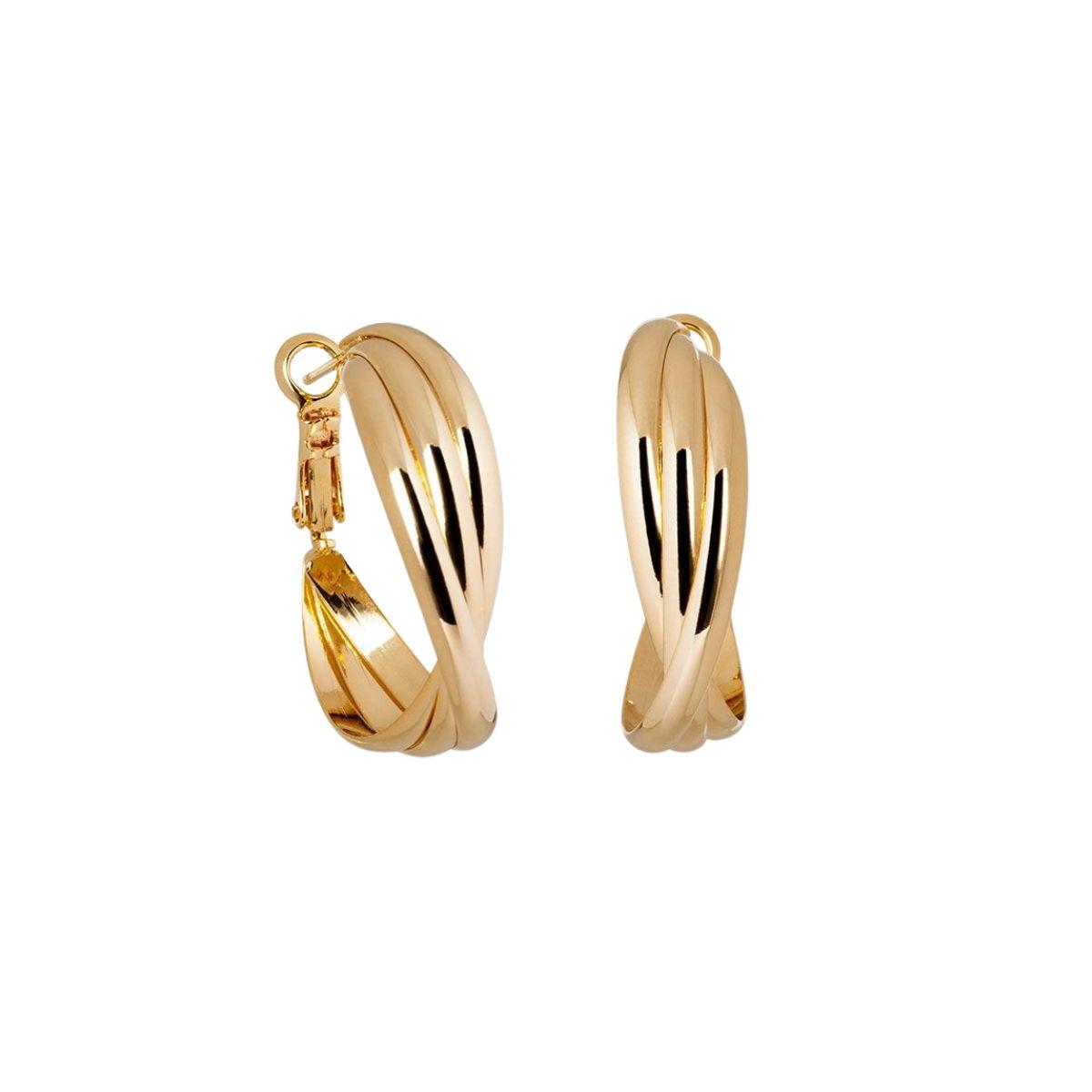 arracades banyats en or vidal i vidal, criolles entrellaçades.