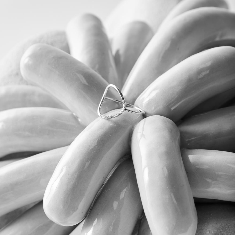 LECARRÉ RING FOR WOMEN GA107OR.13 GOLD AND DIAMONDS