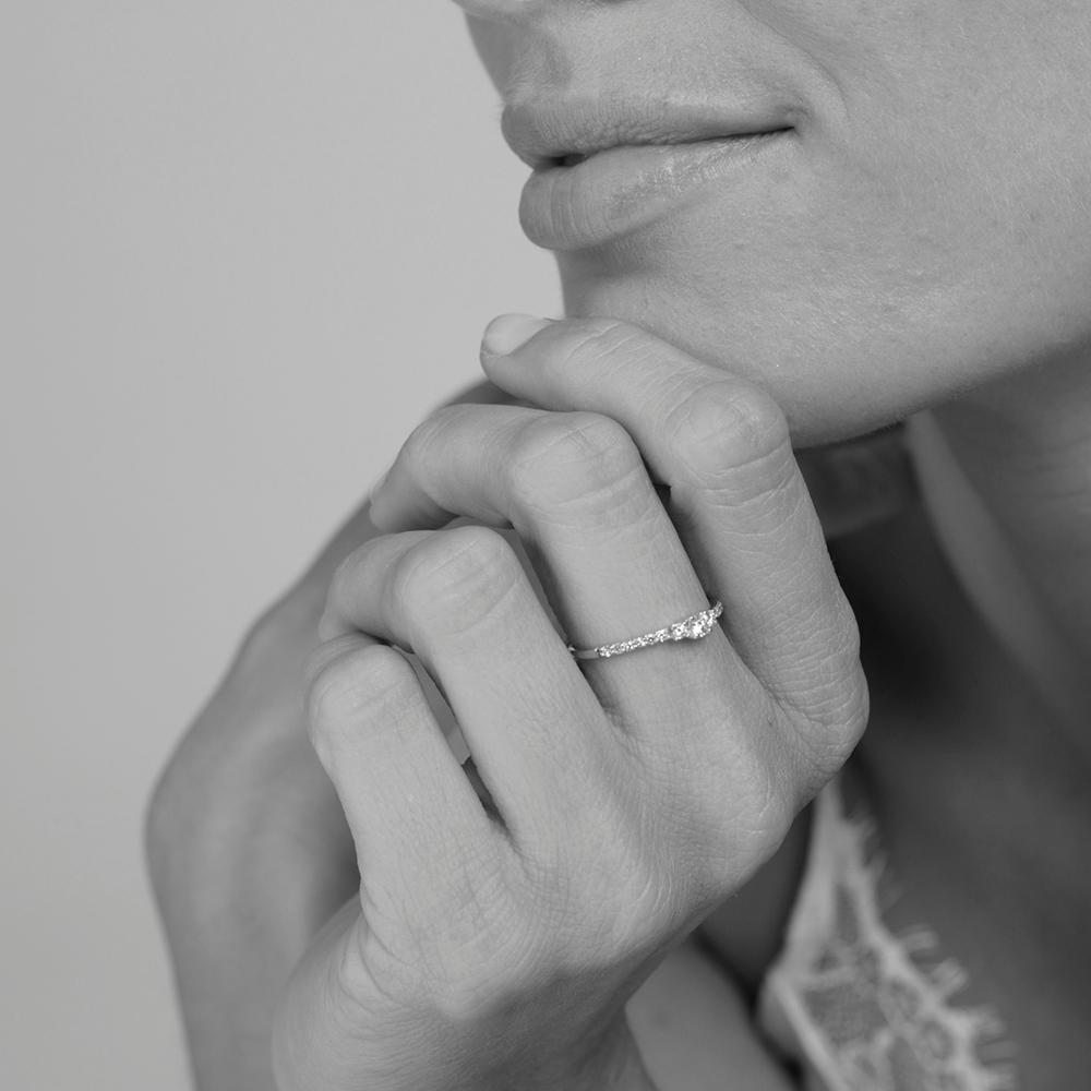 LECARRÉ RING FOR WOMEN GA131OB.13 GOLD AND DIAMONDS