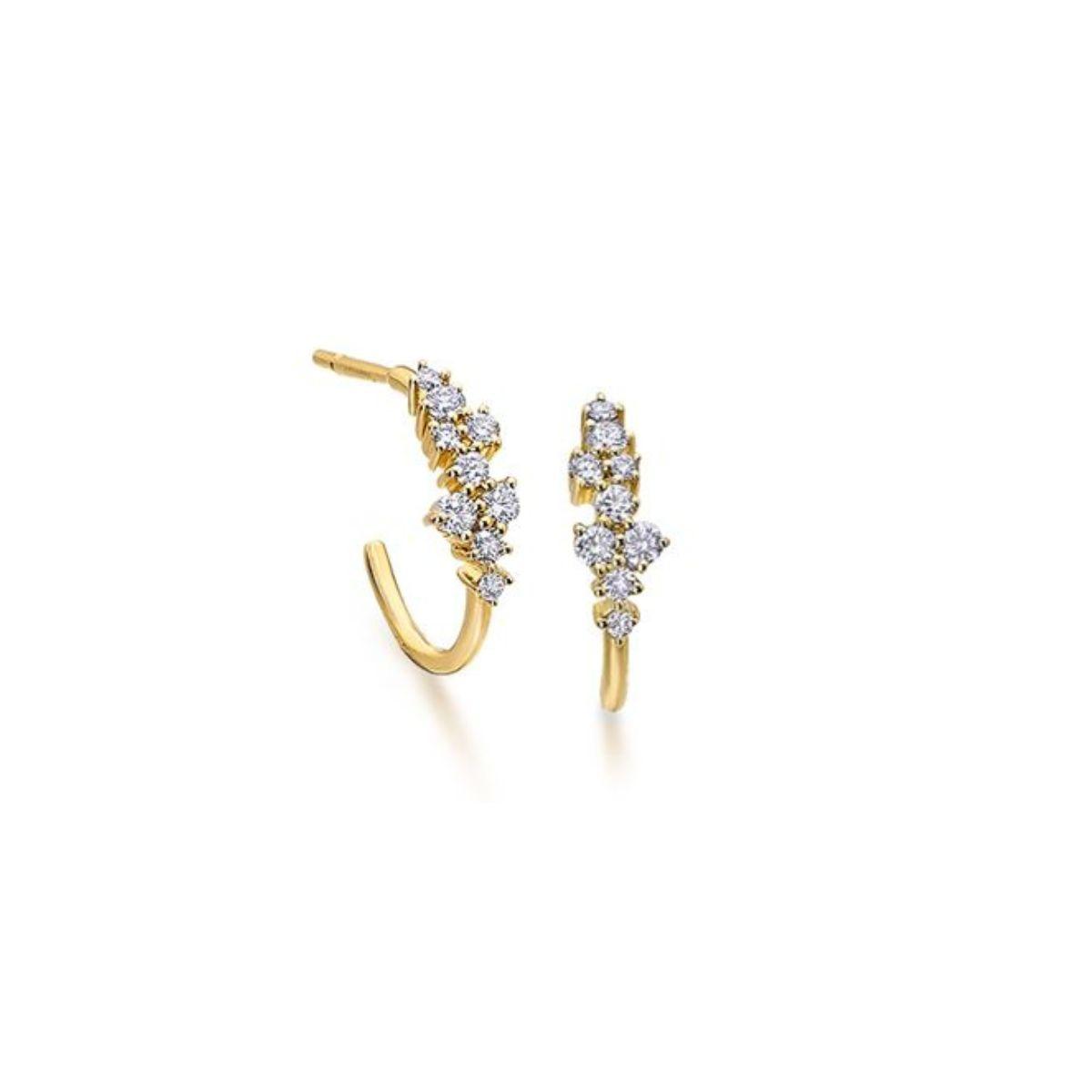 PENDIENTES LECARRÉ DE ORO AMARILLO Y DIAMANTES PESO TOTAL 0.33CT GH SI GB124OA.00