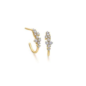 PENDIENTES LECARRÉ DE ORO AMARILLO Y DIAMANTES PESO TOTAL 0.33CT GH SI GB124OA.00