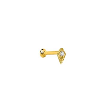 PIERCING LECARRÉ DE ORO AMARILLO Y DIAMANTE, FORMA DE ROMBO GB195OA.00