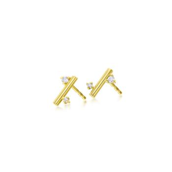 PENDIENTES LECARRÉ DE ORO AMARILLO Y DIAMANTES PESO TOTAL 0.06CT HSI GB218OA.00