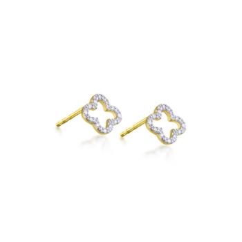 PENDIENTES LECARRÉ DE ORO AMARILLO Y DIAMANTES PESO TOTAL 0,11CT HSI GB228OA.00