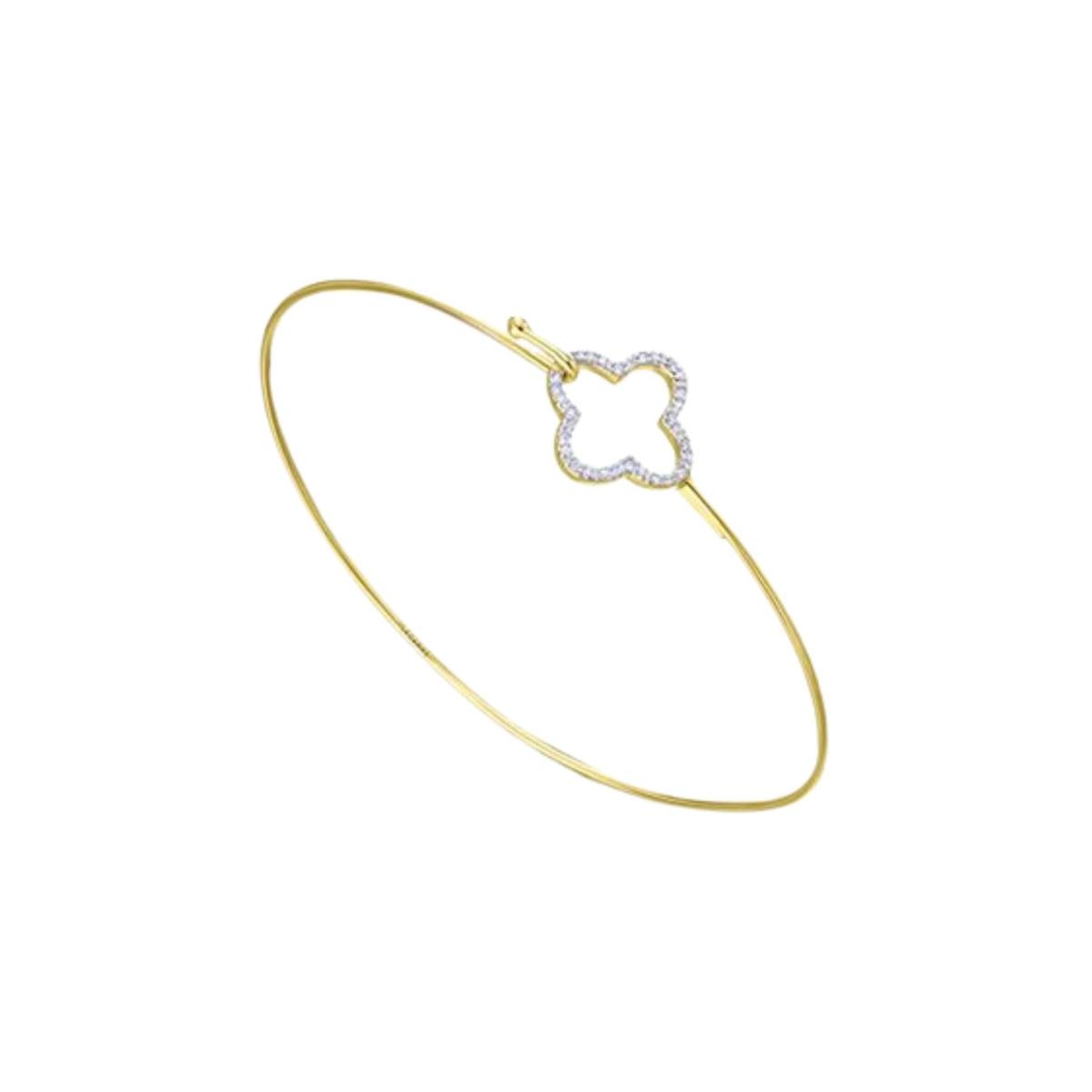 PULSERA LECARRÉ DE ORO AMARILLO Y DIAMANTES PESO TOTAL 0.08CT HSI GC052OA.M