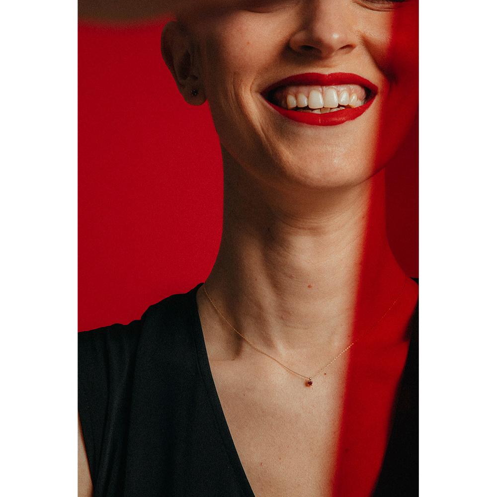 COLGANTE LECARRÉ COLORIZE ORO RUBI GD133RU