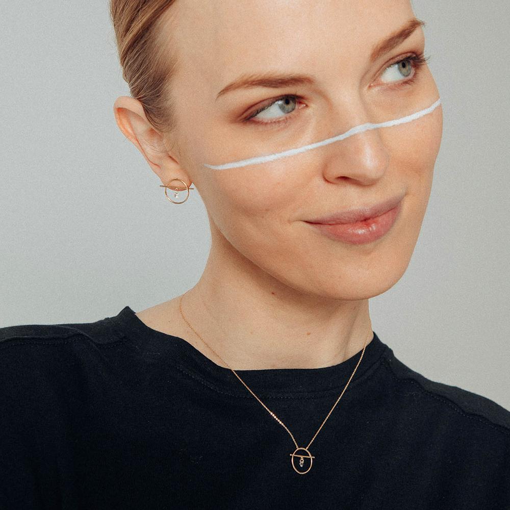 COLLAR LOOP DE ORO 18K Y TOPACIO LECARRÉ GD134OA