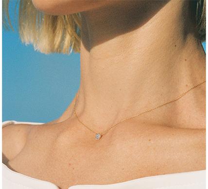 COLGANTE PERLE REDONDO DE ORO DE 18K CON DIAMANTES LECARRÉ GD140OA