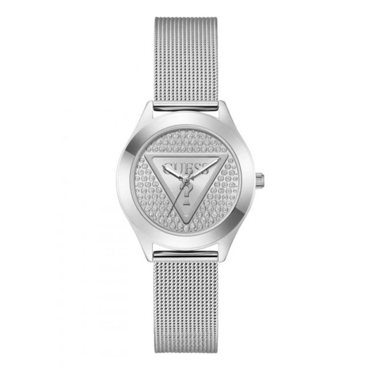 rellotge guess plaque color platejat per dona