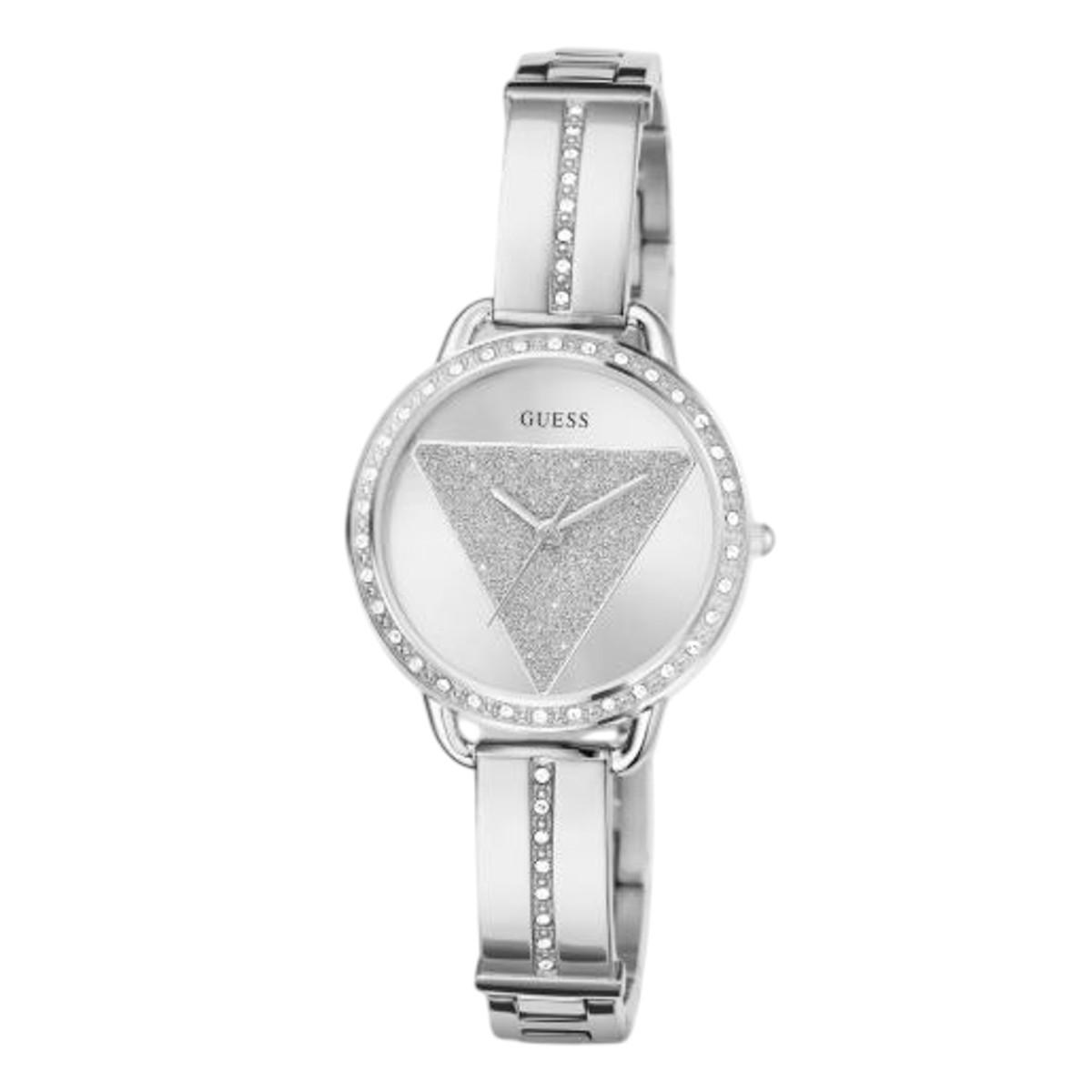GUESS TRI BELLINI SILVER WATCH WITH ZIRCONIAS GW0914L1