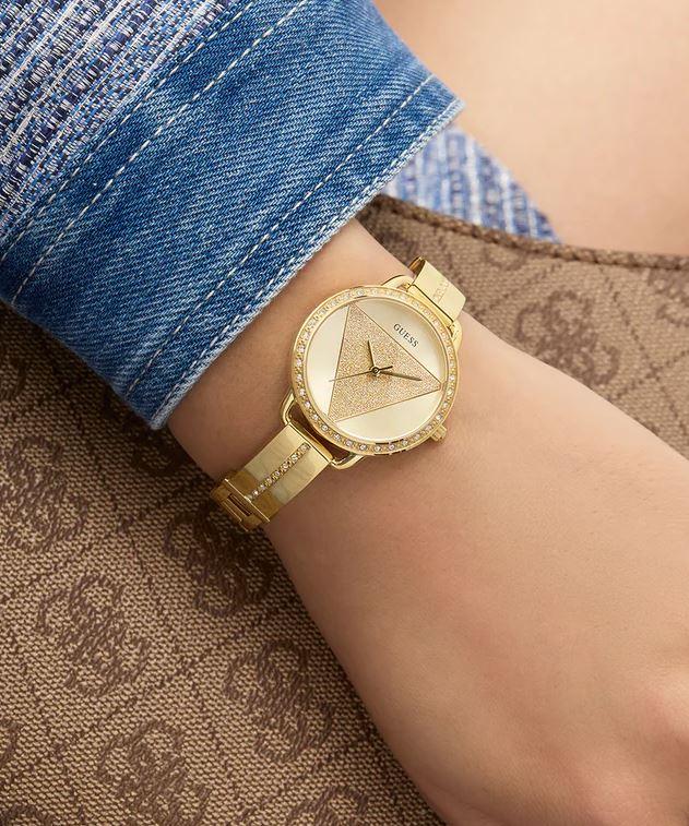 RELOJ GUESS TRI BELLINI COLOR DORADO CON CIRCONITAS GW0914L2
