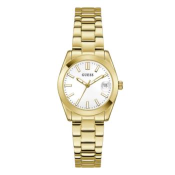 Reloj marca guess modelo Alice de color dorado y esfera en color blanco 