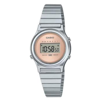 RELOJ CASIO VINTAGE PLATEADO CON ESFERA ROSA LA700WE-4AEF