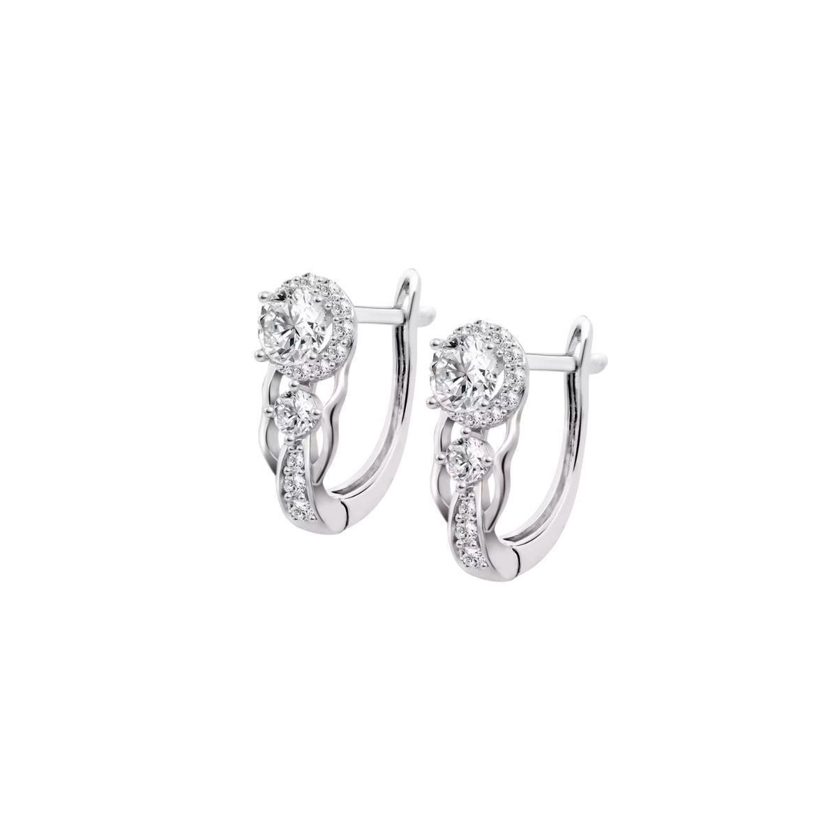 ARRACADES LOTUS SILVER DE PLATA AMB CIRCONETES TANCA CATALANA LP3694-4/1