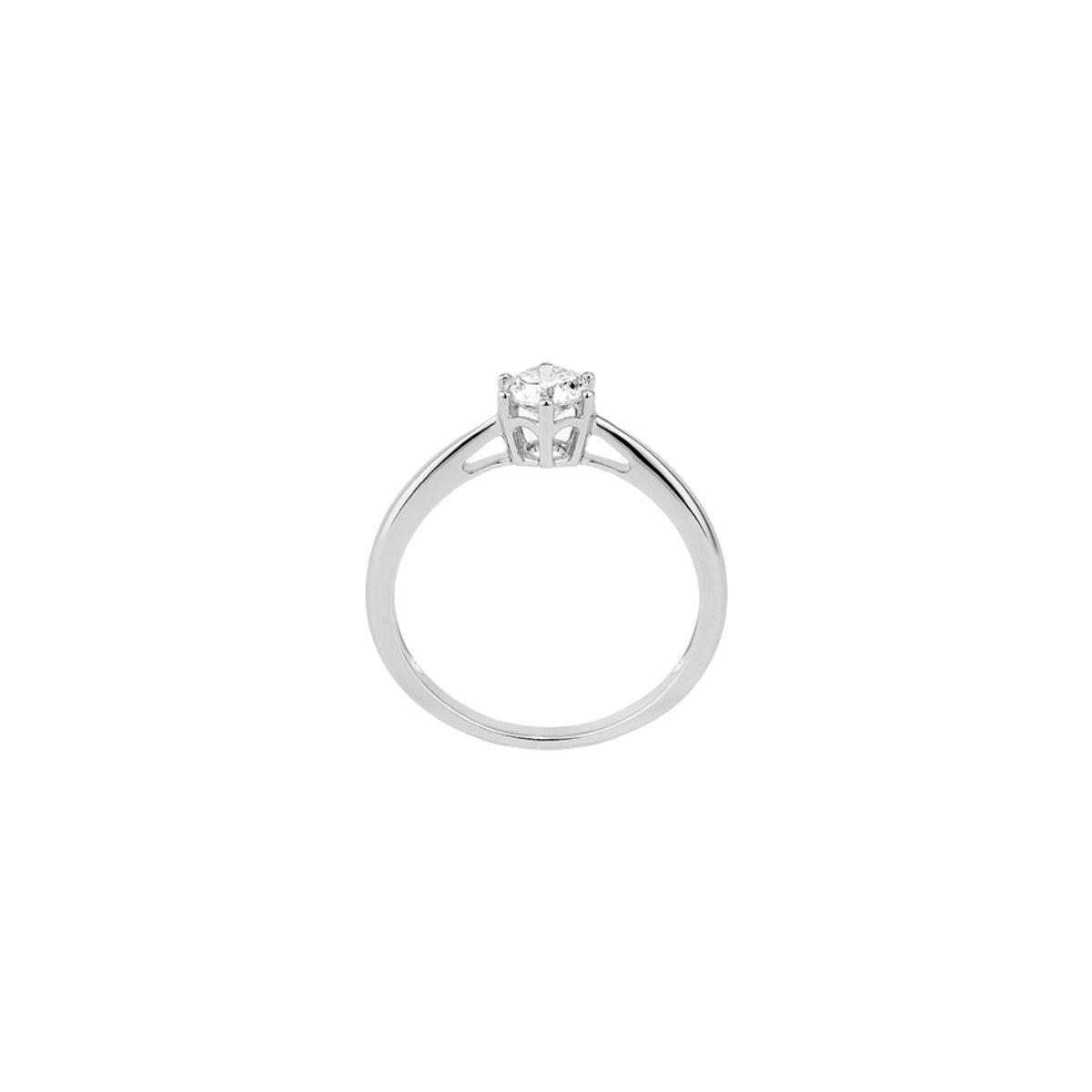 ANELL SOLITARIO D'OR BLANC I DIAMANT CULTIVAT LRW000595-040-14 TALLA 14
