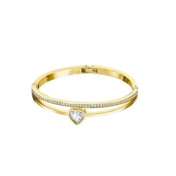 esclava dorada de acero con circonitas LS2121-2/1 