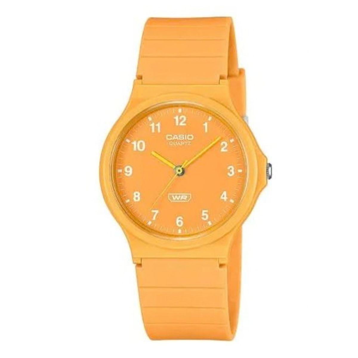 Reloj casio collection color naranja para mujer