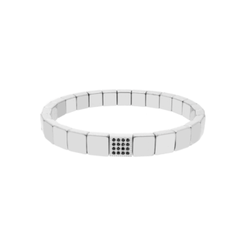 PULSERA LISKA DE ACERO Y HEMATITES MS013
