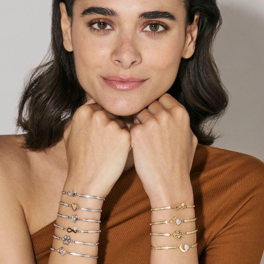 MILLELUCI NOMINATION BRACELET IN PINK STEEL AND WHITE CROWN-SHAPED ZIRCONIA 028017 039