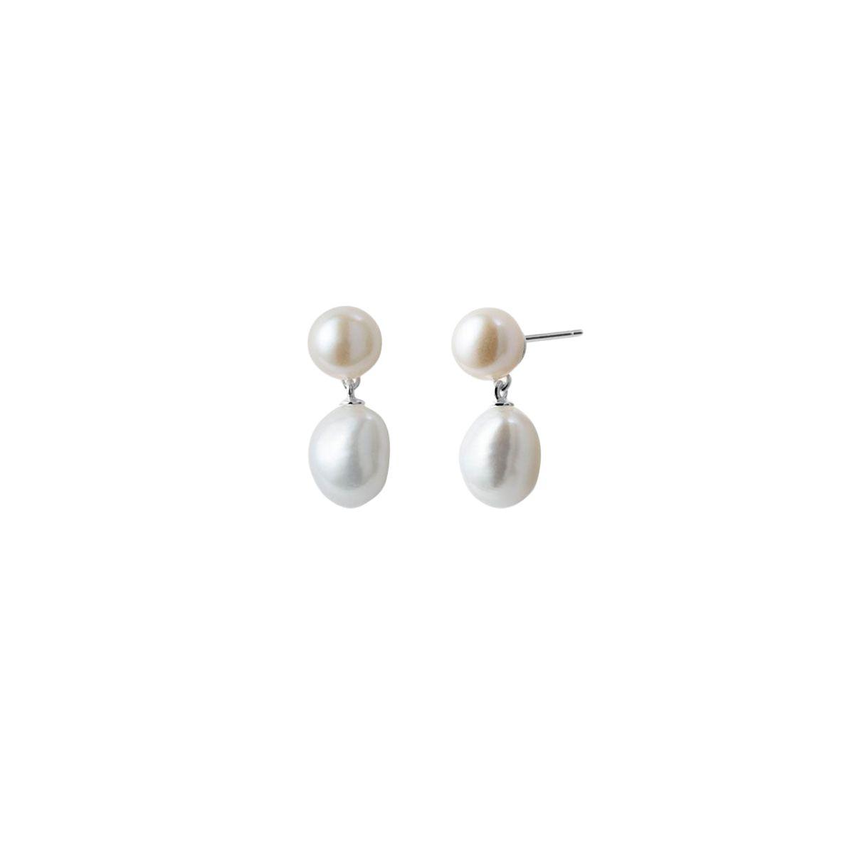 ARRACADES VIDAL I VIDAL DE PLATA I DUES PERLES CULTIVADES P3888