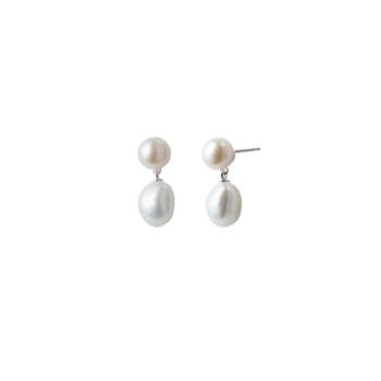 ARRACADES VIDAL I VIDAL DE PLATA I DUES PERLES CULTIVADES P3888