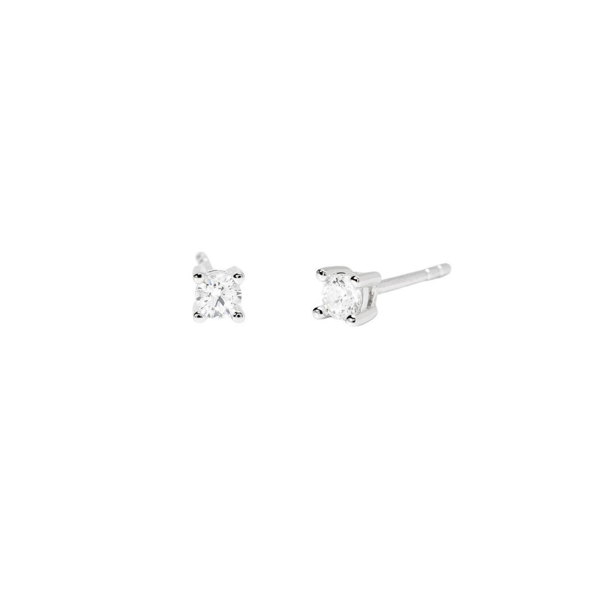 PENDIENTES MABINA DE PLATA Y DIAMANTES CULTIVADOS PESO TOTAL 0,02CT FVS 563892