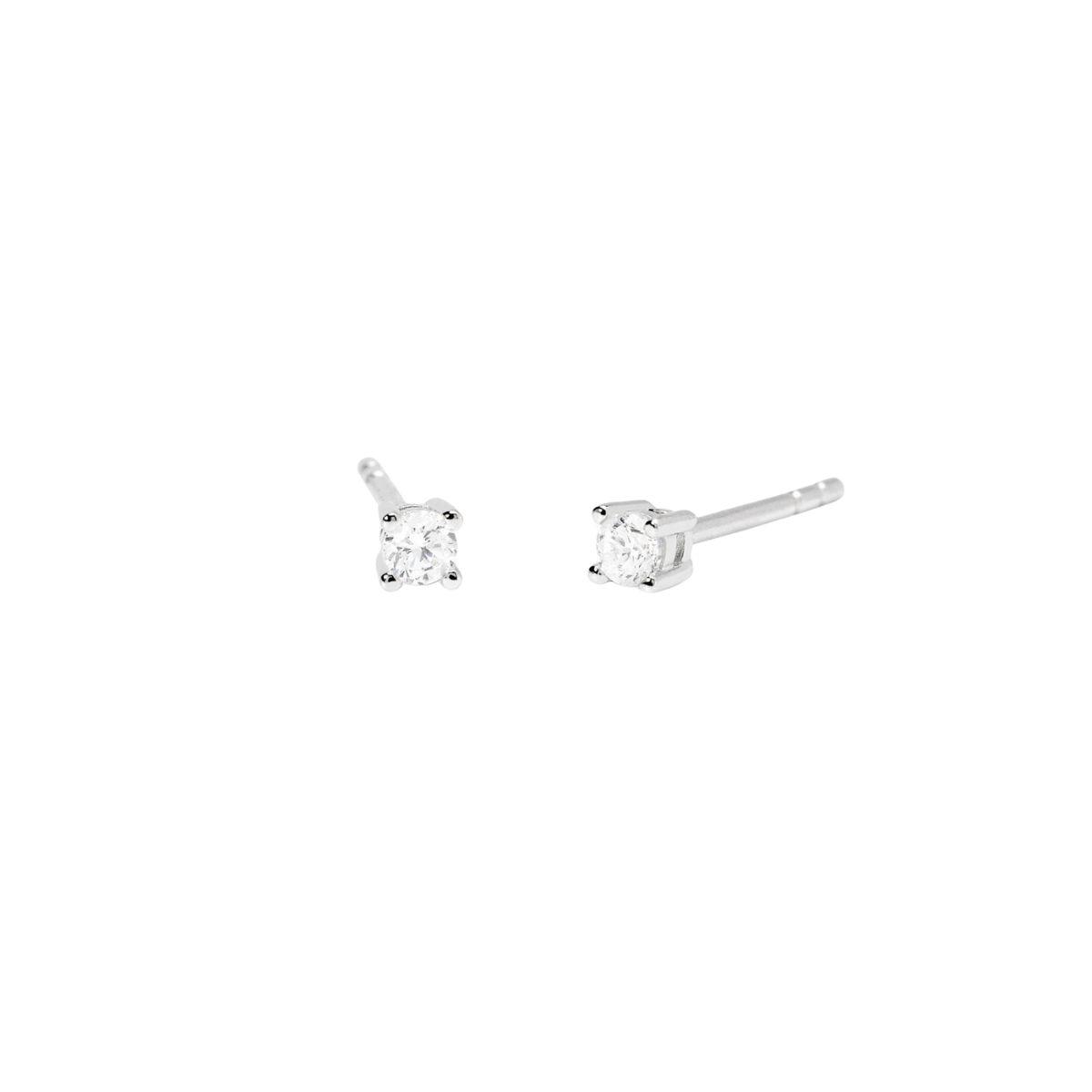 PENDIENTES MABINA DE PLATA Y DIAMANTES CULTIVADOS PESO TOTAL 0,12CT FVS 563893