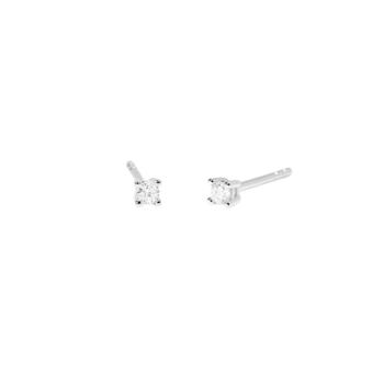 PENDIENTES MABINA DE PLATA Y DIAMANTES CULTIVADOS PESO TOTAL 0,09CT FVS 563894