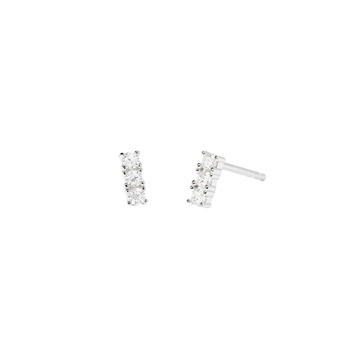 PENDIENTES MABINA DE PLATA Y DIAMANTES CULTIVADOS PESO TOTAL 0,16CT FVS 563896