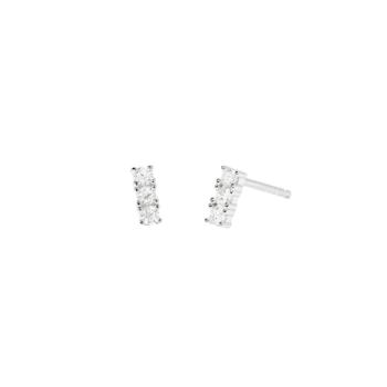 PENDIENTES MABINA DE PLATA Y DIAMANTES CULTIVADOS PESO TOTAL 0,16CT FVS 563896